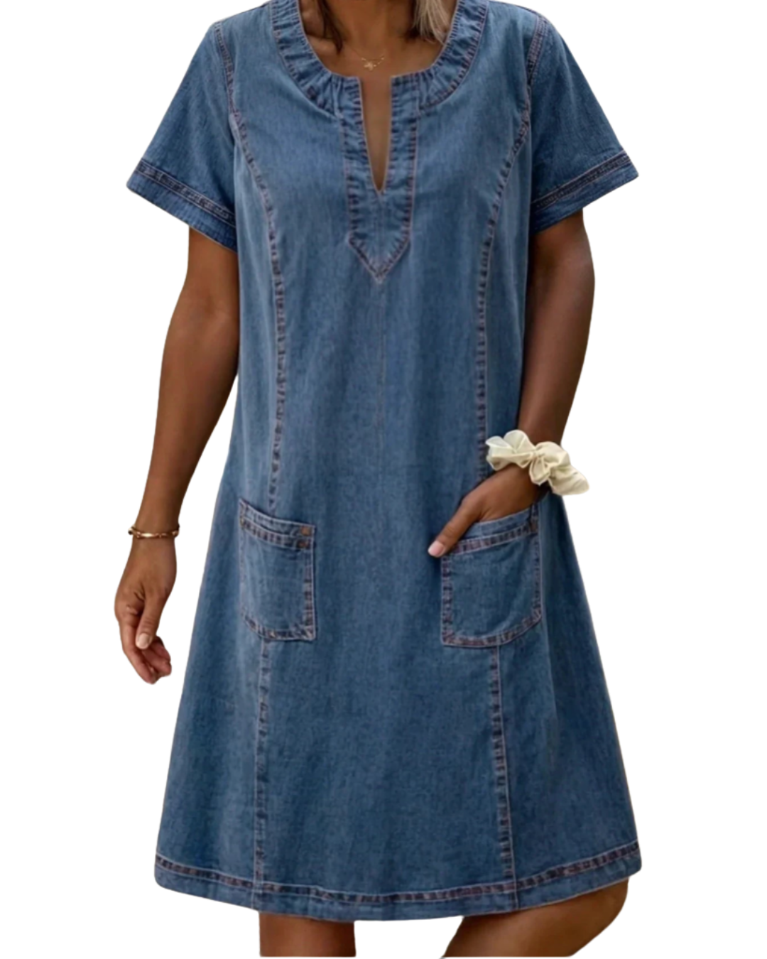 Anya | Weiches Denimkleid