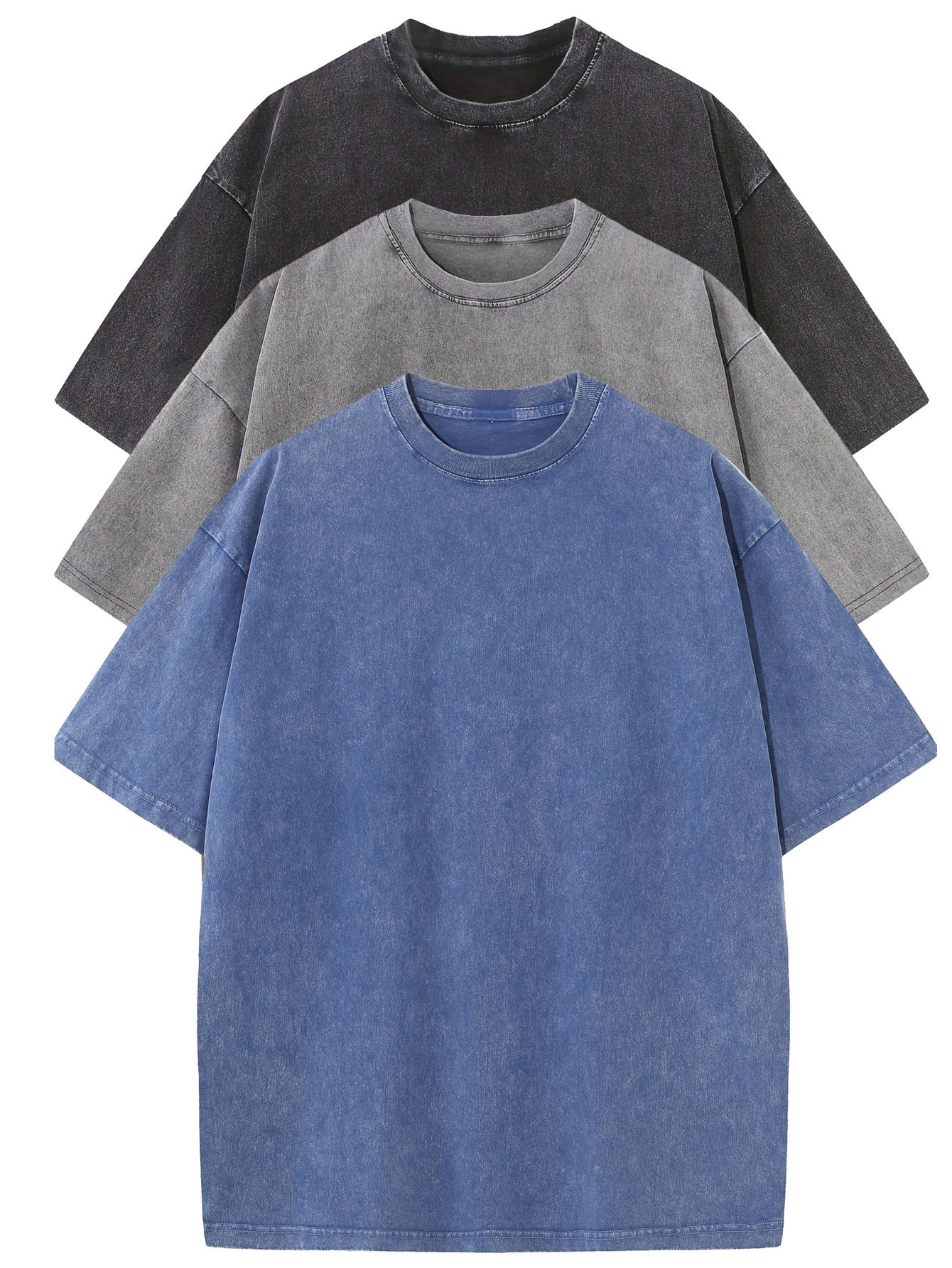 John | Oversized Baumwoll-T-Shirt Set – 3er-Pack