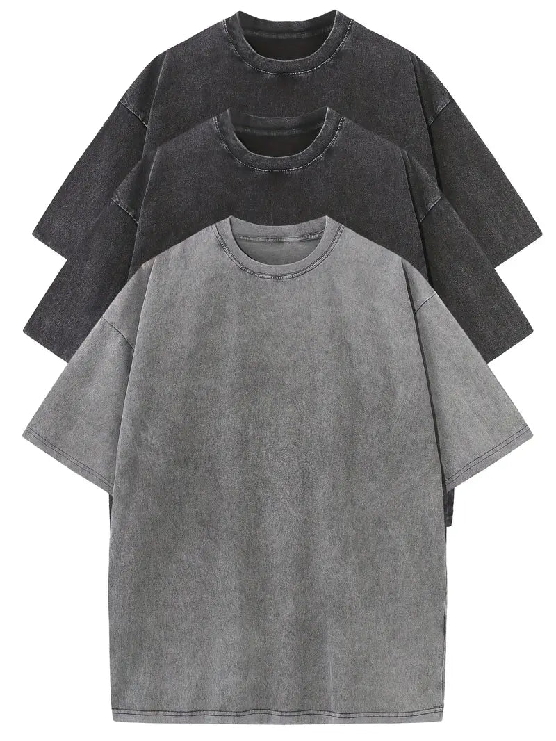 John | Oversized Baumwoll-T-Shirt Set – 3er-Pack