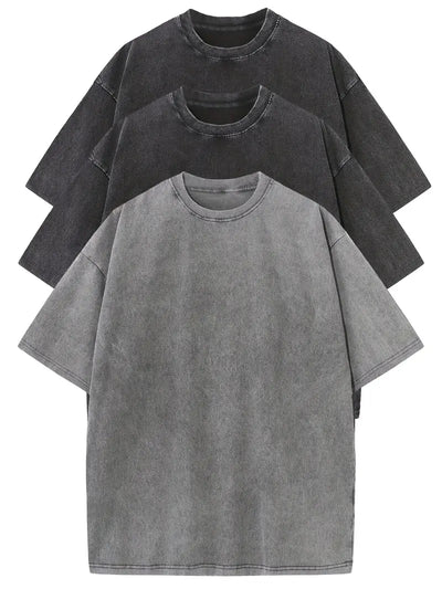 John | Oversized Baumwoll-T-Shirt Set – 3er-Pack