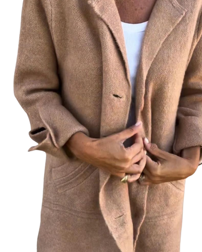 Maila | Lässiger langer Mantel mit Schößchen