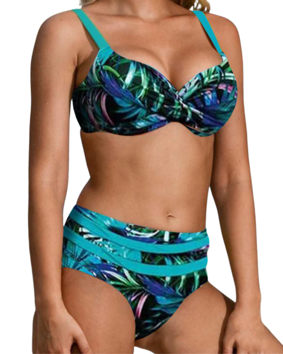 Lovisa – Bikini mit hoher Taille und Blättermuster