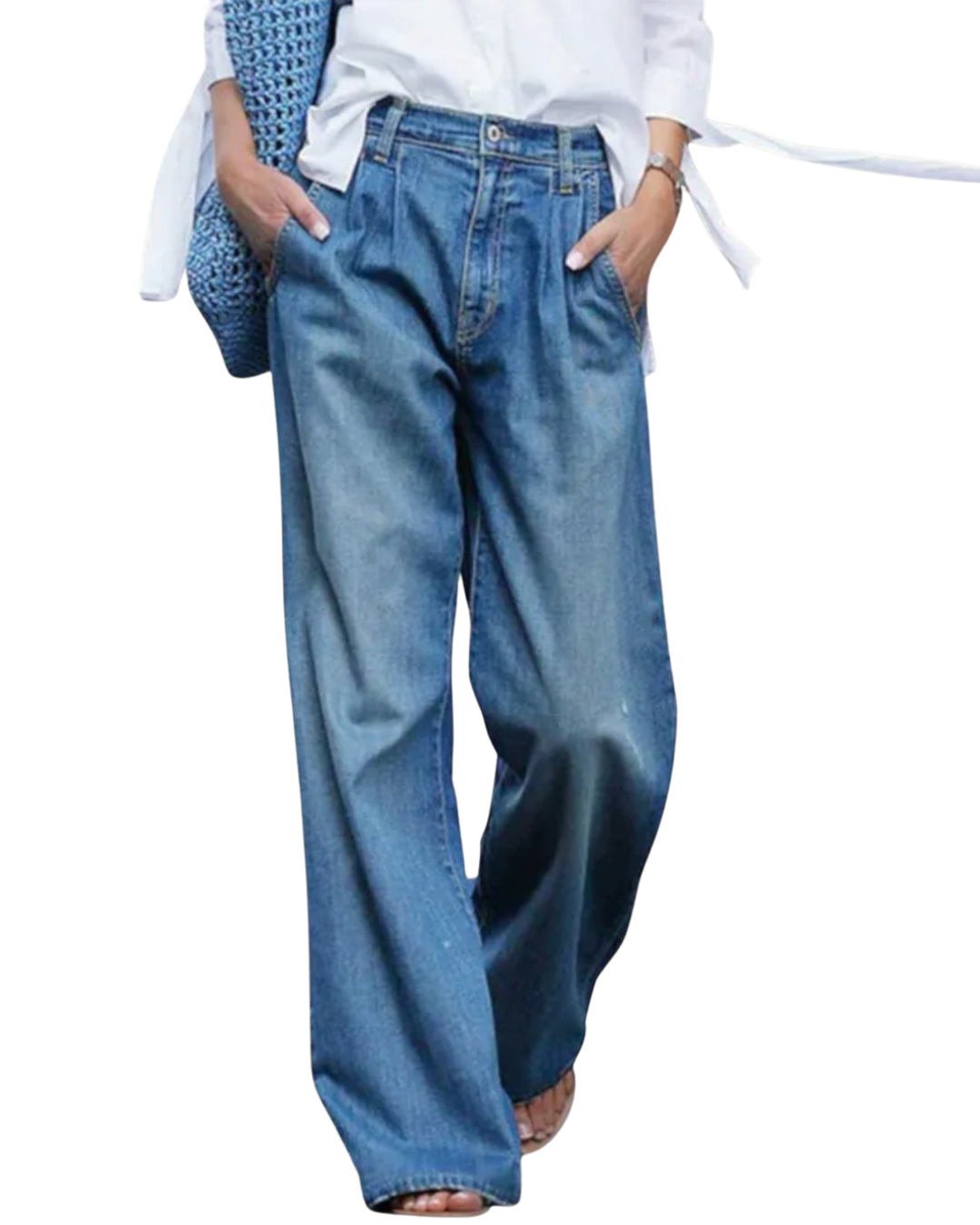 Ava | Hochwertige Jeans mit weitem Bein