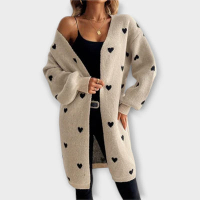 Julia | Cardigan mit Herzmuster