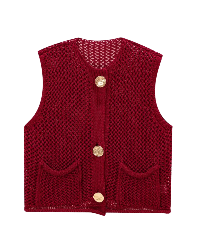 Angel | Strickweste mit Knopfleiste