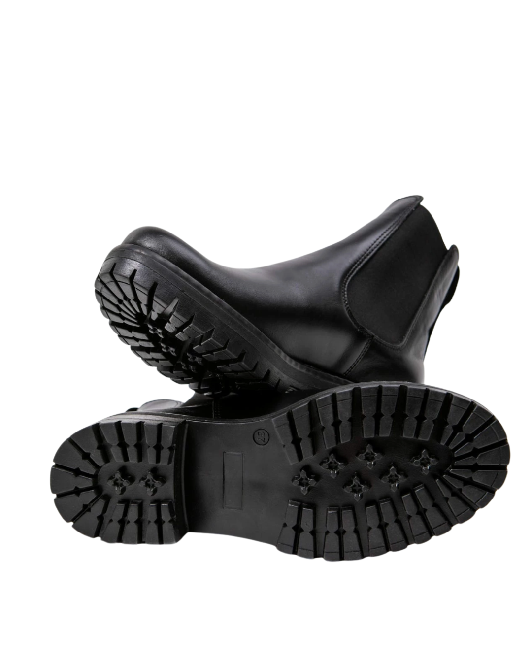 Chelsea | Schwarze Ankle-Boots mit dicker Sohle