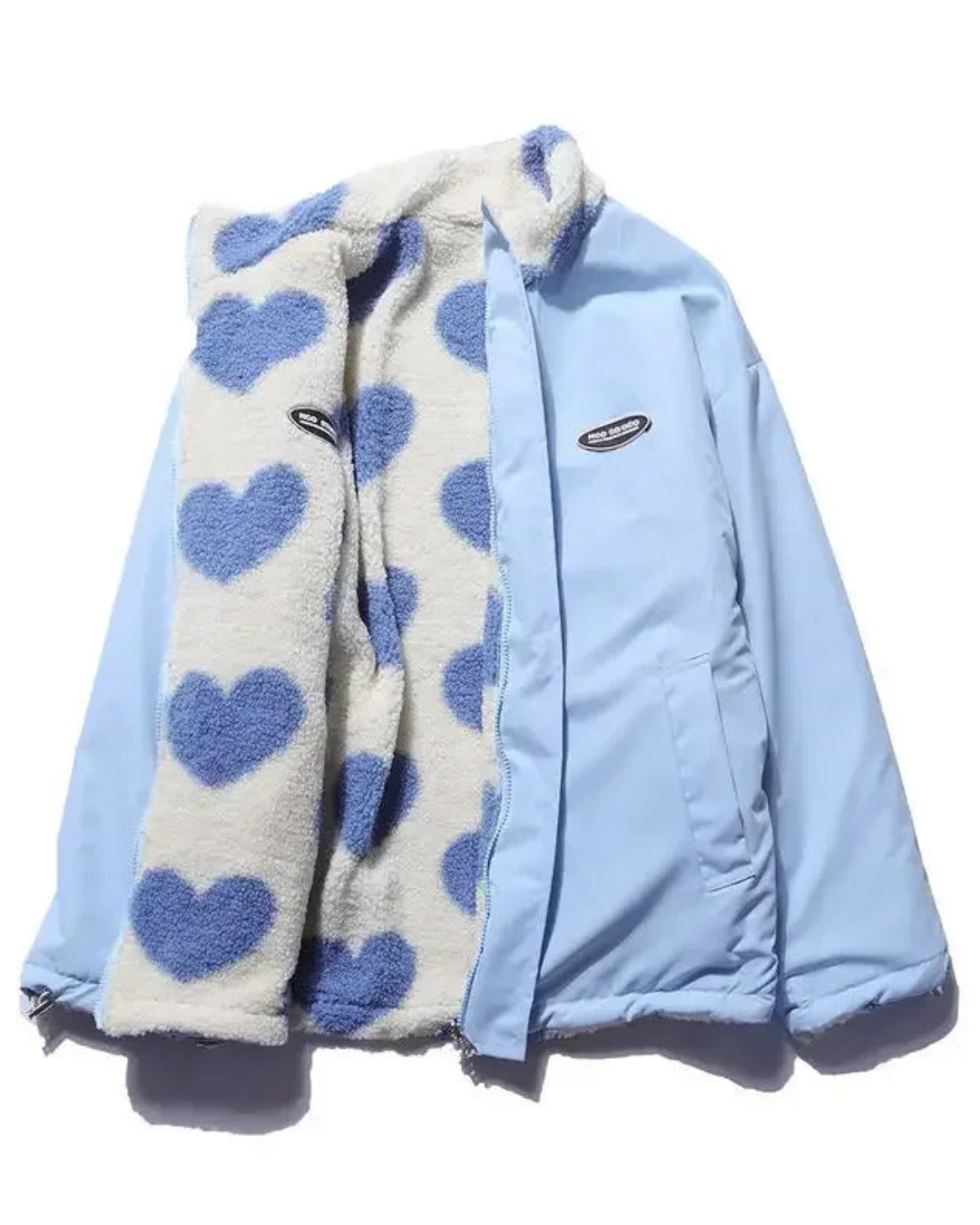 Klara | Doppelseitige Jacke mit Herzchenmuster