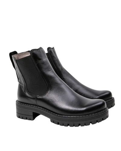 Chelsea | Schwarze Ankle-Boots mit dicker Sohle