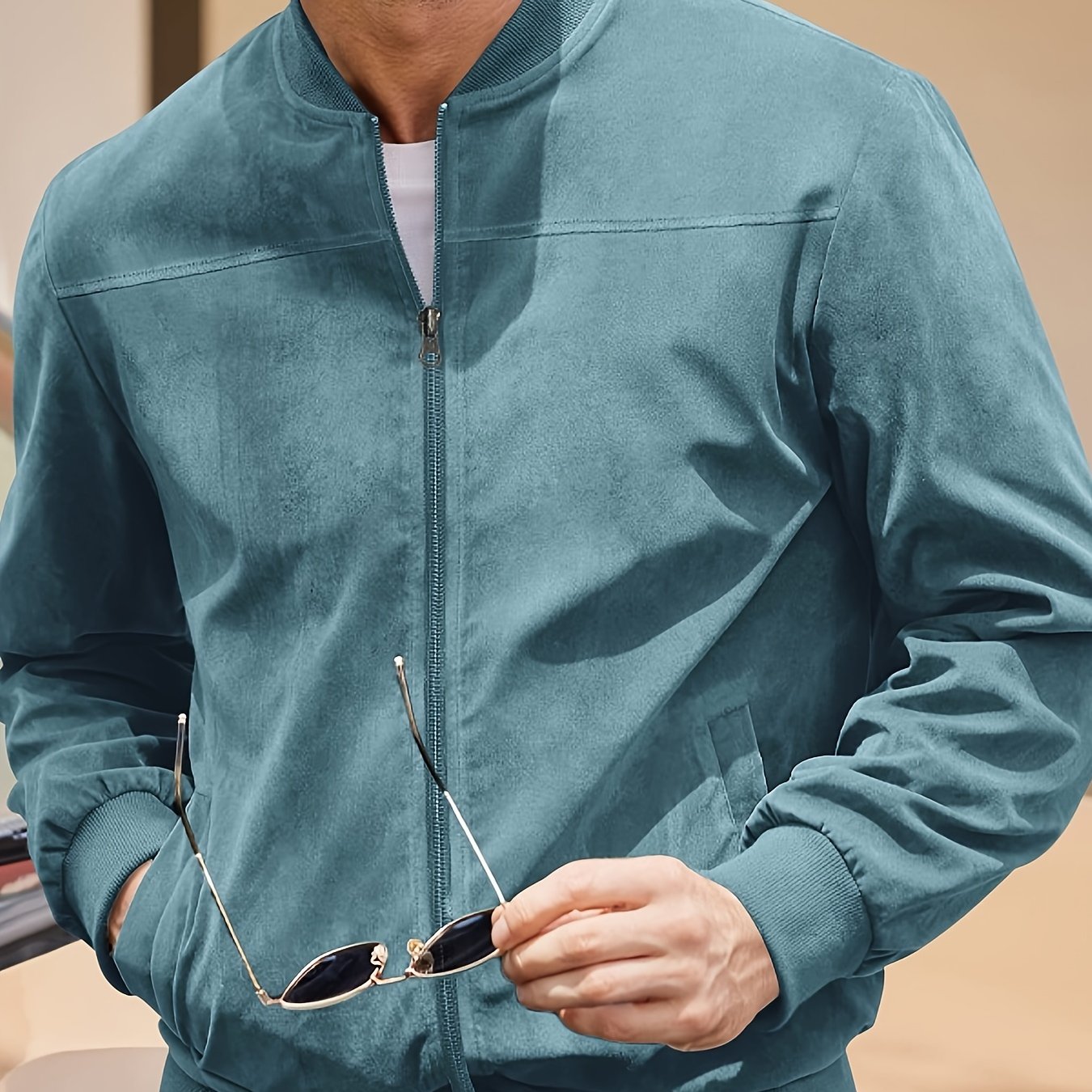 Lars | Retro Herrenjacke aus Wildleder-Optik