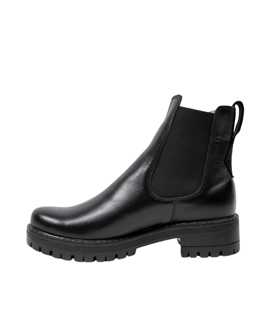 Chelsea | Schwarze Ankle-Boots mit dicker Sohle