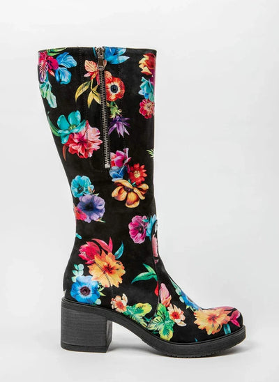 Theresa | Gefütterte Stiefel mit Absatz und verstellbarem Schaft – Naturleder