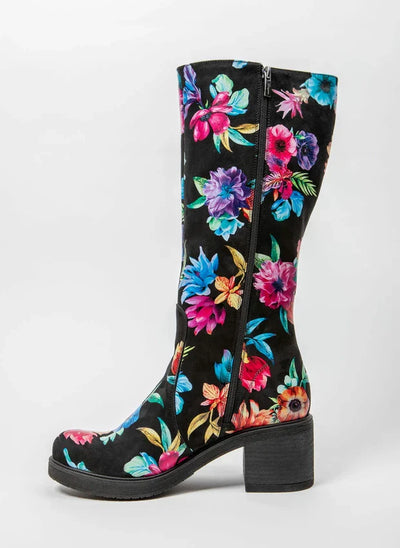 Theresa | Gefütterte Stiefel mit Absatz und verstellbarem Schaft – Naturleder