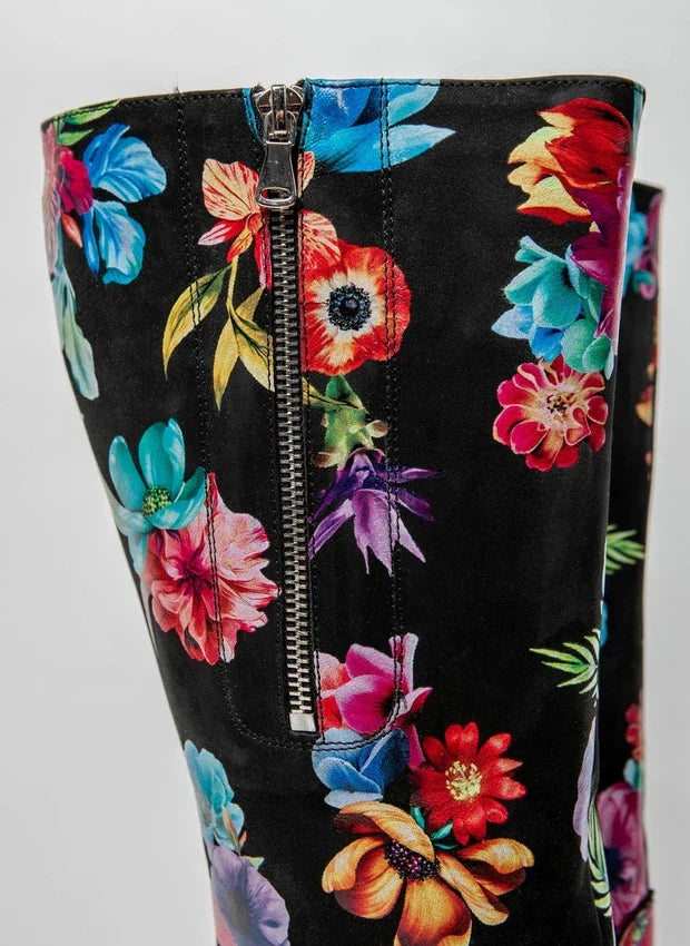 Theresa | Gefütterte Stiefel mit Absatz und verstellbarem Schaft – Naturleder