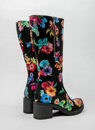 Theresa | Gefütterte Stiefel mit Absatz und verstellbarem Schaft – Naturleder