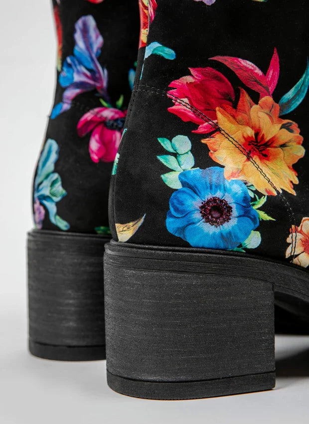 Theresa | Gefütterte Stiefel mit Absatz und verstellbarem Schaft – Naturleder