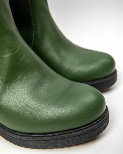 Theresa | Gefütterte Stiefel mit Absatz und verstellbarem Schaft – Naturleder