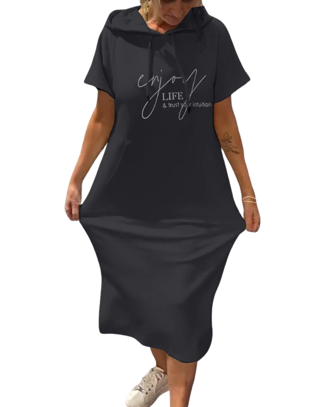 Ebba | Bequemes Kleid mit Kapuze und femininer Passform