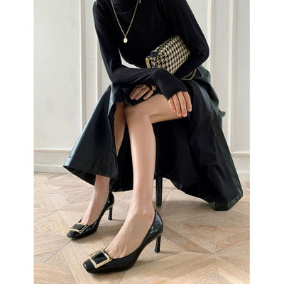 Narella | Elegante Sandalen mit mittlerem Absatz und eckiger Spitze