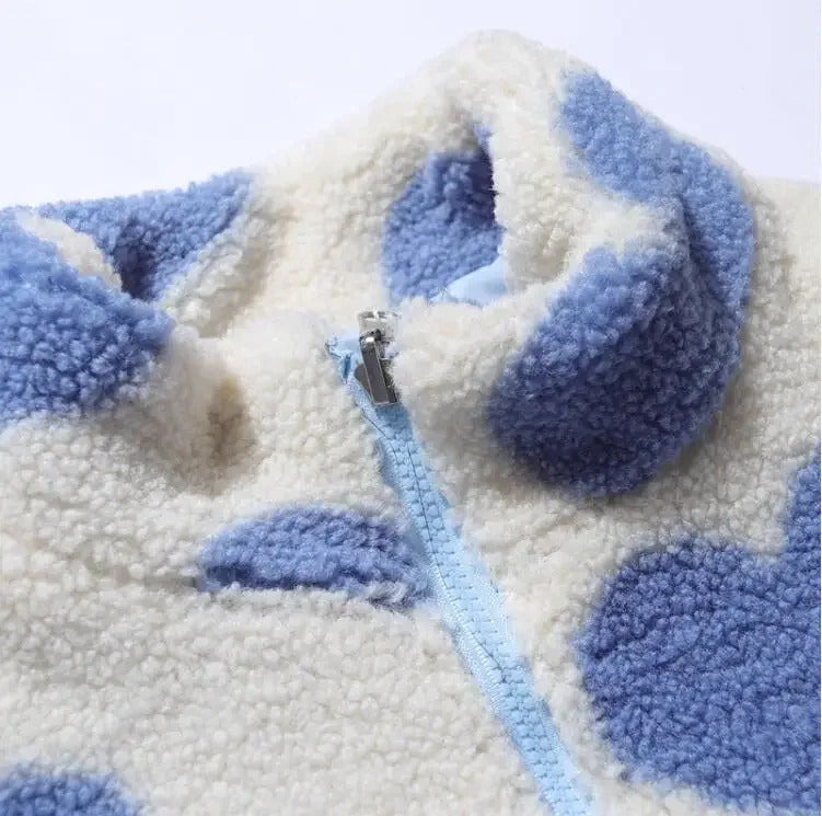 Klara | Doppelseitige Jacke mit Herzchenmuster