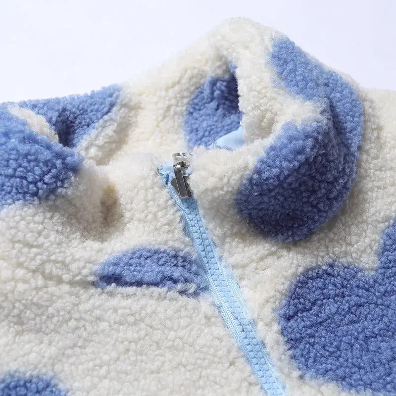 Klara | Doppelseitige Jacke mit Herzchenmuster