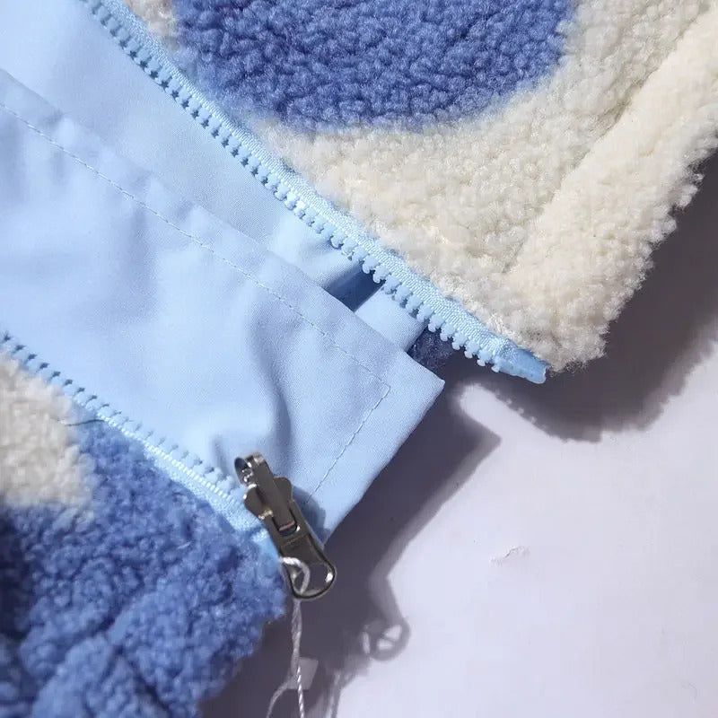 Klara | Doppelseitige Jacke mit Herzchenmuster