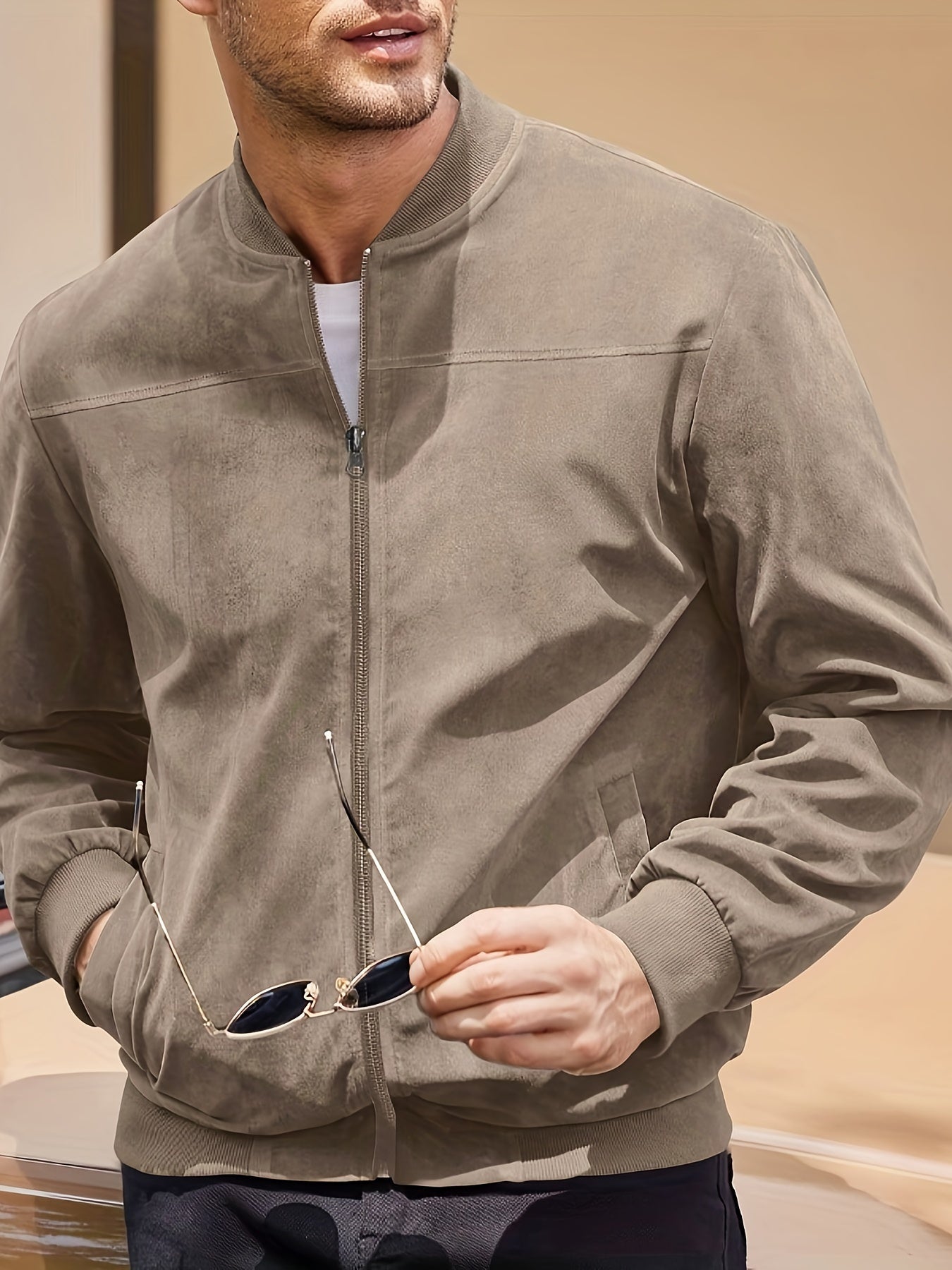 Lars | Retro Herrenjacke aus Wildleder-Optik