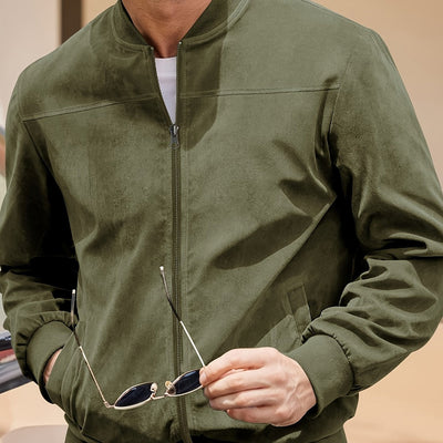 Lars | Retro Herrenjacke aus Wildleder-Optik