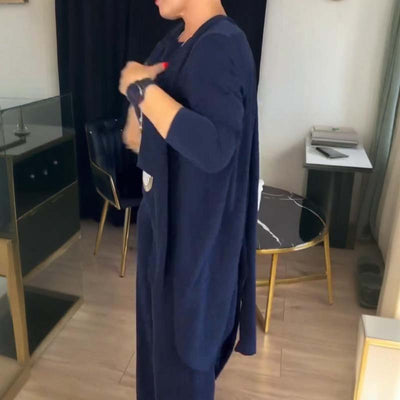 Hannelore | 3-teiliges Set mit langem Cardigan, elegantem Komfort und vielseitigem Stil für alle Gelegenheiten